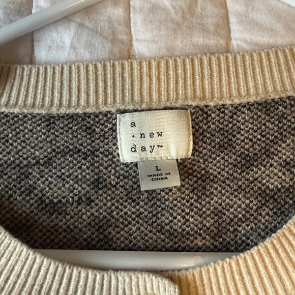 Leopard Print Cardigan Sweater A New Day Sz Large - Picture 3 of 3